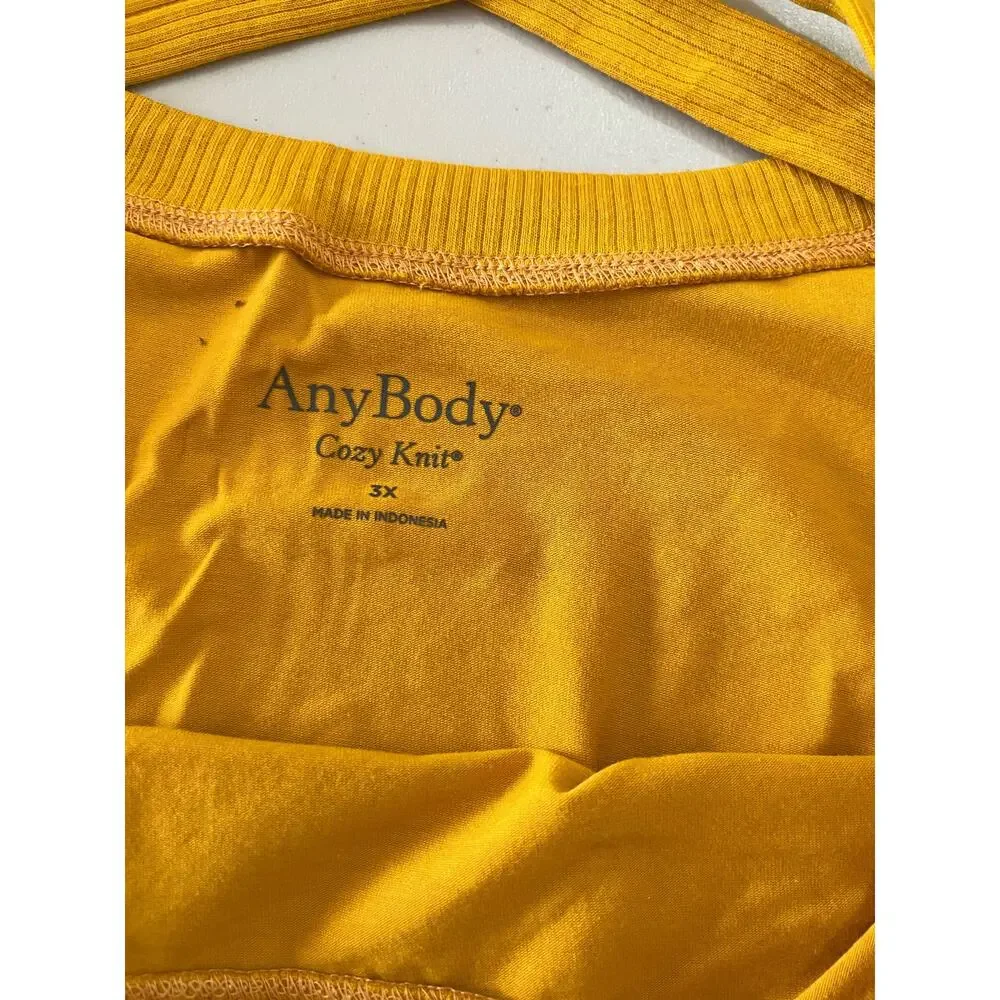 Anybody Cozy Knit Criss Cross Back Long Sleeve Top GOLDEN NWOT SIZE 3XL - Picture 6 of 9